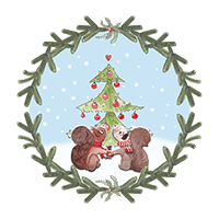 Sticker Weihnachten zusammen