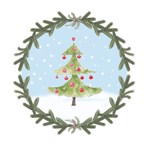 Sticker Weihnachten zusammen